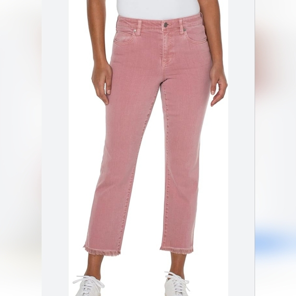 Liverpool Kennedy Crop Strap With Raw Hem Size 4/27 in Aster Mauve - Picture 1 of 8